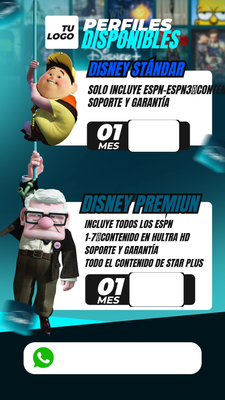 Plantilla Disney+ Perfiles