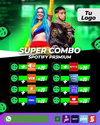 Plantilla Spotify combo Música