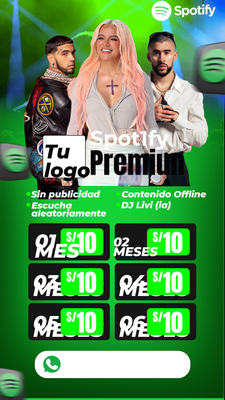 Plantilla Spotify Premium